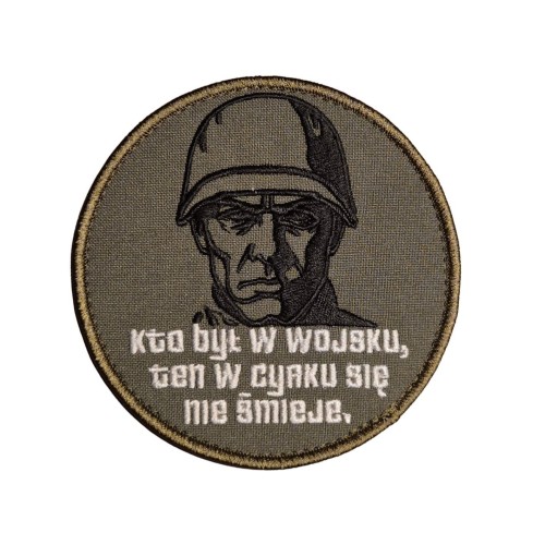 Przejdź do produktu Naszywka z rzepem „Kto był w wojsku, ten w cyrku się nie śmieje.”