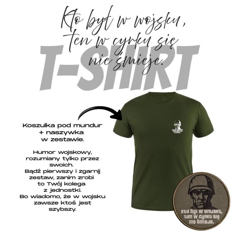 Przejdź do produktu Koszulka rozm. XL + Naszywka [Kto był w wojsku]