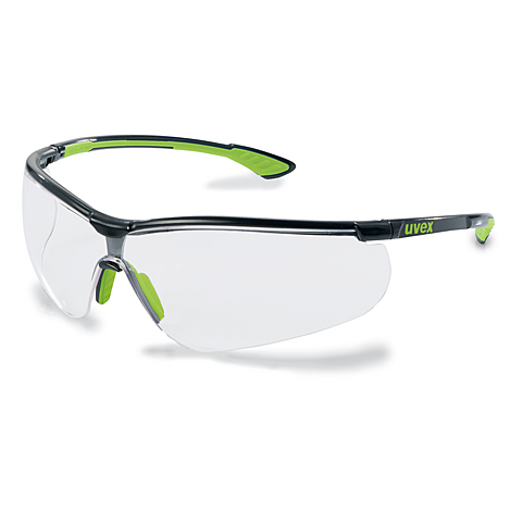 Przejdź do produktu Okulary ochronne bezbarwne [UVEX] Sportstyle czarno-zielone