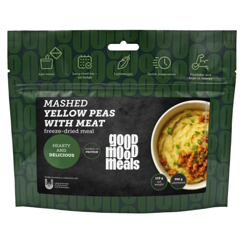 Przejdź do produktu Puree z groszku z mięsem [Good Mood Meals] Żywność liofilizowana